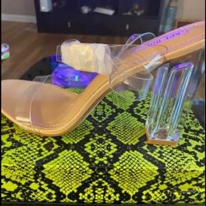 Clear heels size 11 brand new